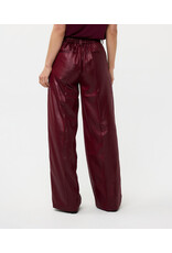 EsQualo EsQualo - Metallic Crinkle Trousers (Wine Red)