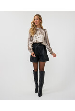 EsQualo EsQualo - Crushed Satin Blouse (Gold)