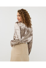EsQualo EsQualo - Crushed Satin Blouse (Gold)