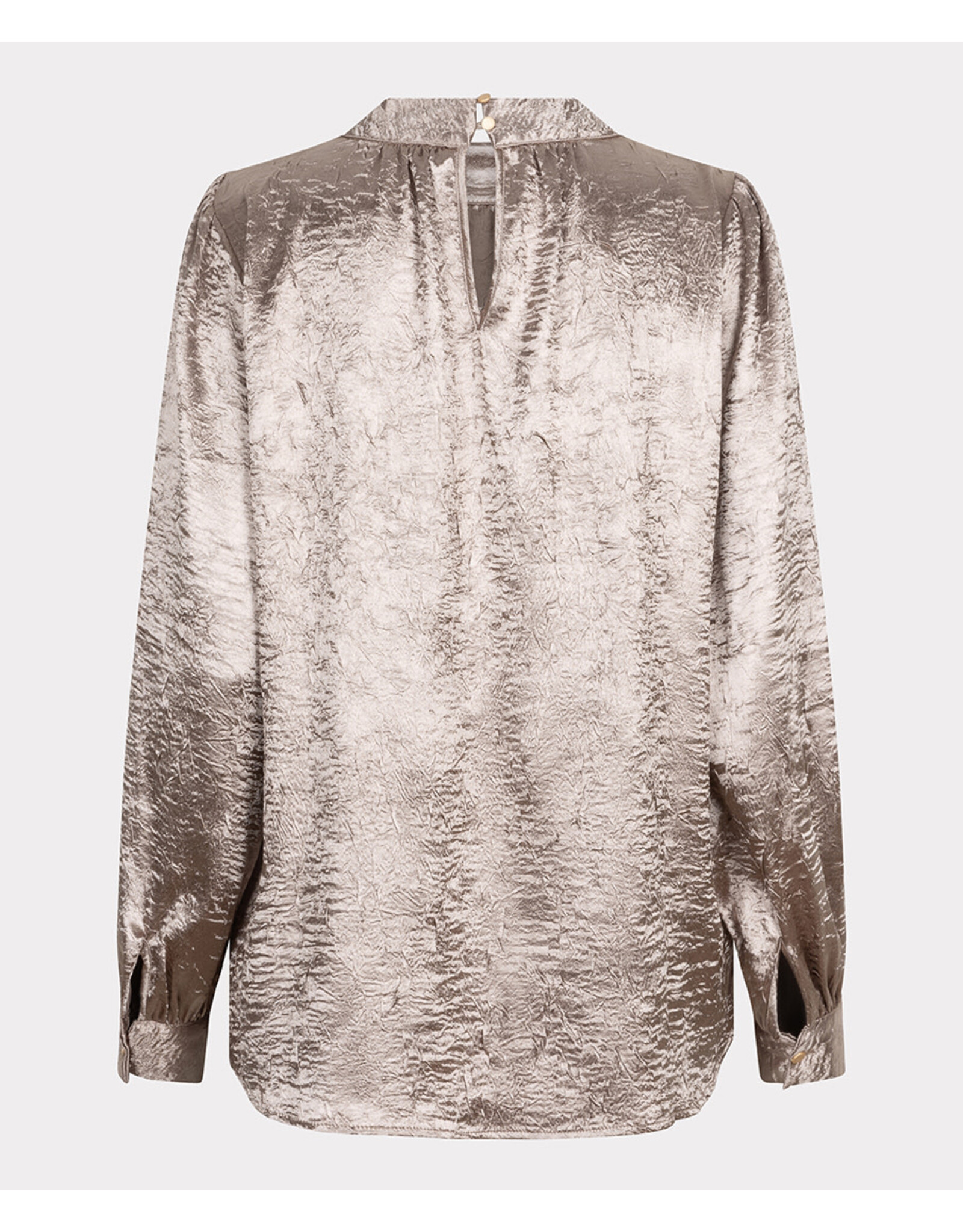 EsQualo EsQualo - Crushed Satin Blouse (Gold)