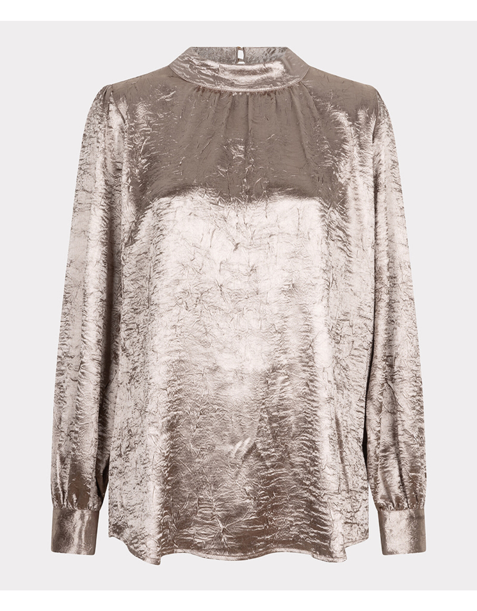 EsQualo EsQualo - Crushed Satin Blouse (Gold)