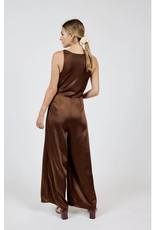 Sadie & Sage Sadie & Sage - Warm Tea Cowl Neck Jumpsuit (Brown)