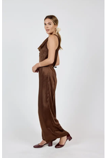 Sadie & Sage Sadie & Sage - Warm Tea Cowl Neck Jumpsuit (Brown)