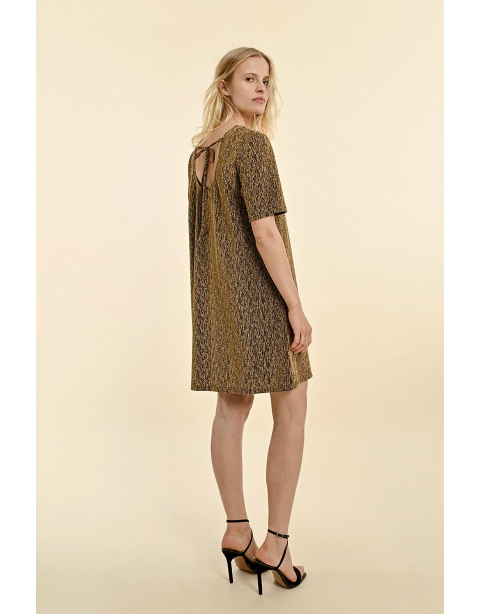 Molly Bracken Molly Bracken - Lurex Mini Dress (Gold)