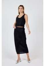 Sadie & Sage Sadie & Sage - Creative Energy Lurex Knit Midi Skirt (Blk / Silver)