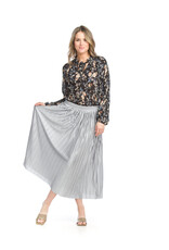 Papillon Papillon - Satin Pleated Skirt (silver)