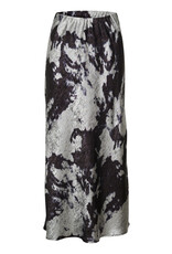 Kaffe Kaffe - Sky Printed Skirt (Blk / Silver Cloud)