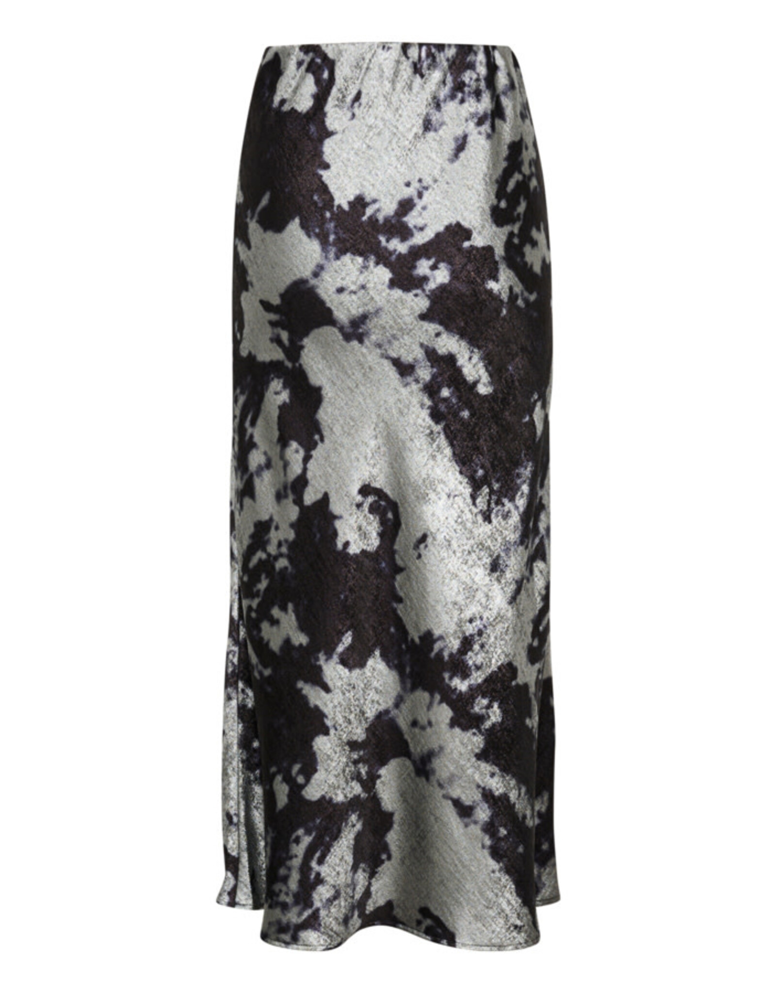 Kaffe Kaffe - Sky Printed Skirt (Blk / Silver Cloud)