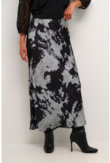 Kaffe Kaffe - Sky Printed Skirt (Blk / Silver Cloud)