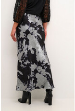 Kaffe Kaffe - Sky Printed Skirt (Blk / Silver Cloud)