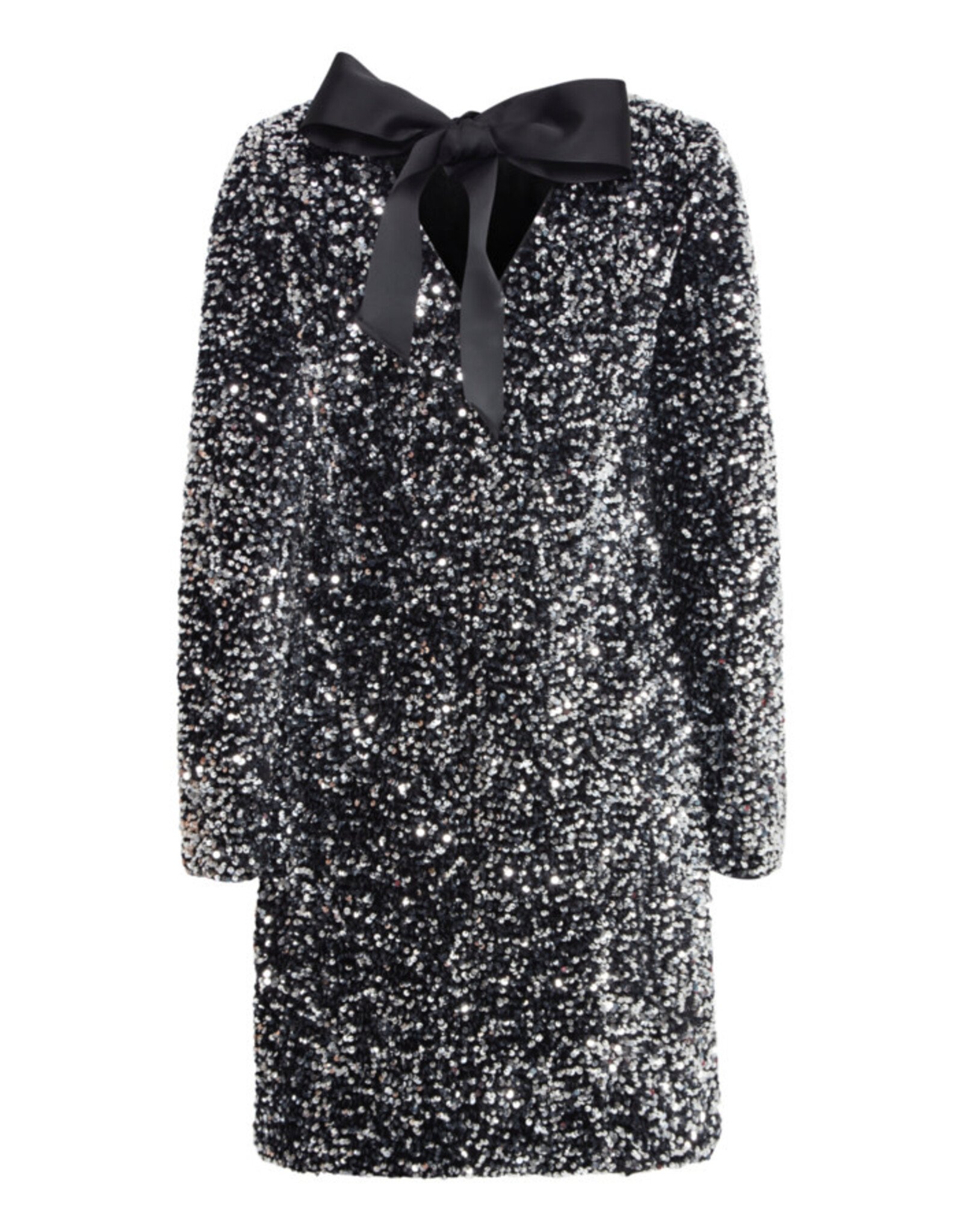b.young b.young - Paillet Bow Dress (Silver Sequin)