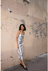 ICHI ICHI - Kate Strapless Metallic Dress (Silver)