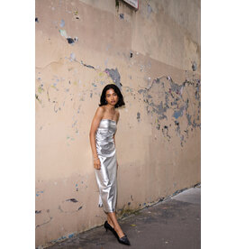 ICHI ICHI - Kate Strapless Metallic Dress (Silver)