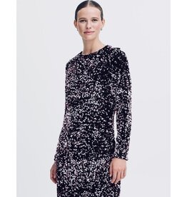 b.young b.young - Paillet Bow Dress (Silver Sequin)