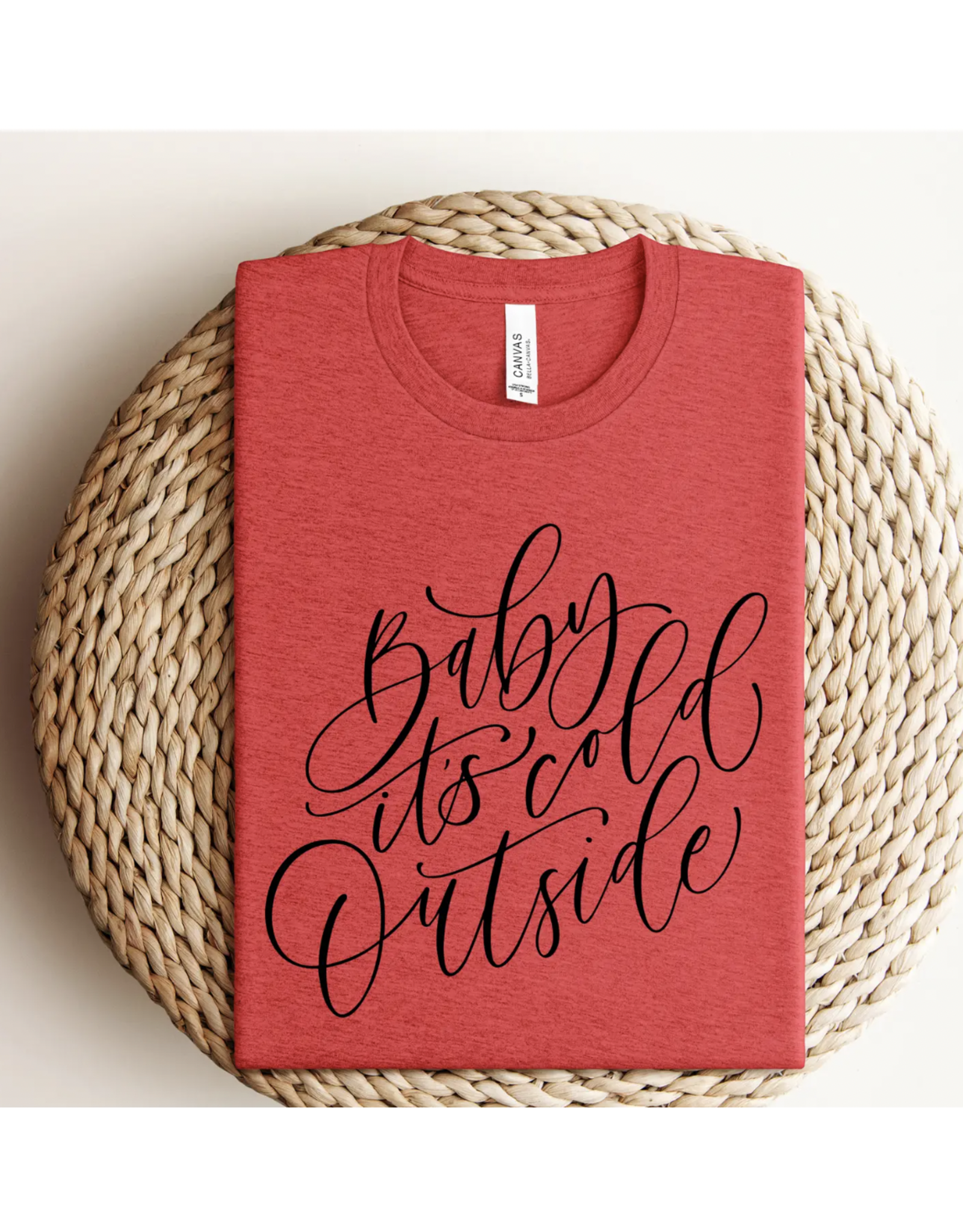 Willow Poppy Baby Its Cold Outside Graphic Tee (Red)