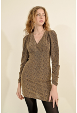 Molly Bracken Molly Bracken - Long Sleeve Lurex Dress (Gold)