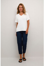 Kaffe Kaffe - Frida V neck tee (Chalk)