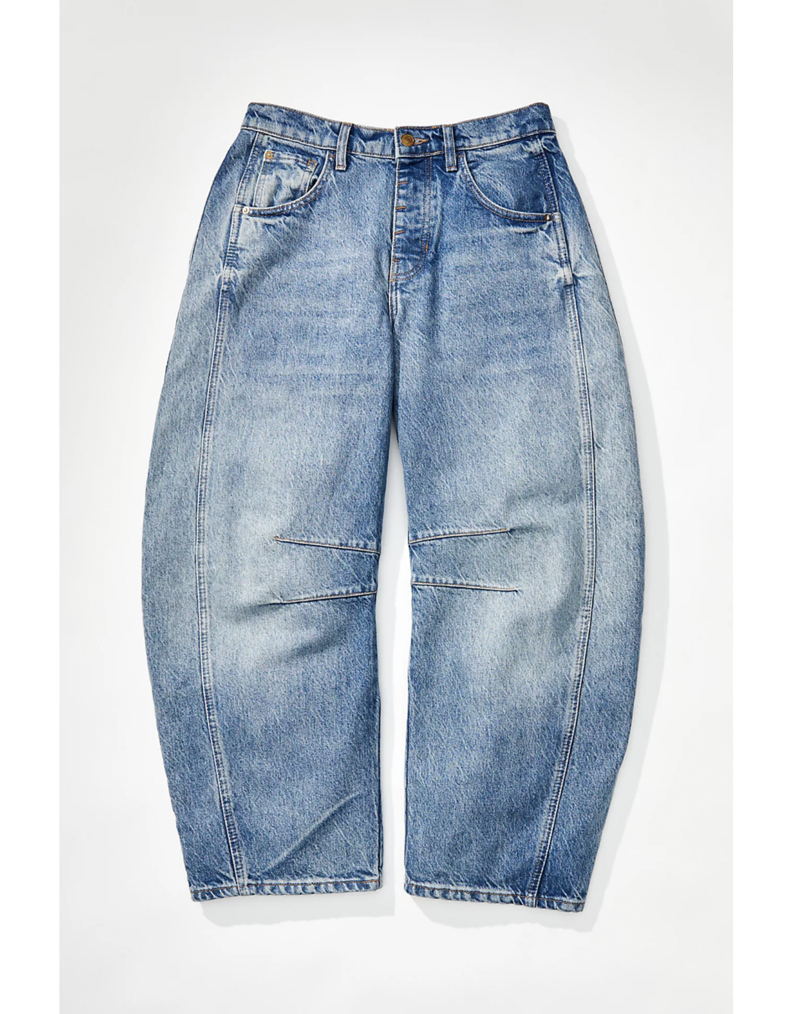 Free people Free People - Good Luck Midrise Barrel Jean (Ultra Light)
