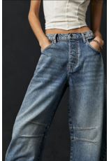 Free people Free People - Good Luck Midrise Barrel Jean (Ultra Light)
