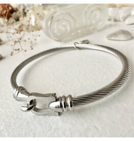 Pika & Bear Pika & Bear - Ascot Chain Bracelet with Buckle Clasp - Silver