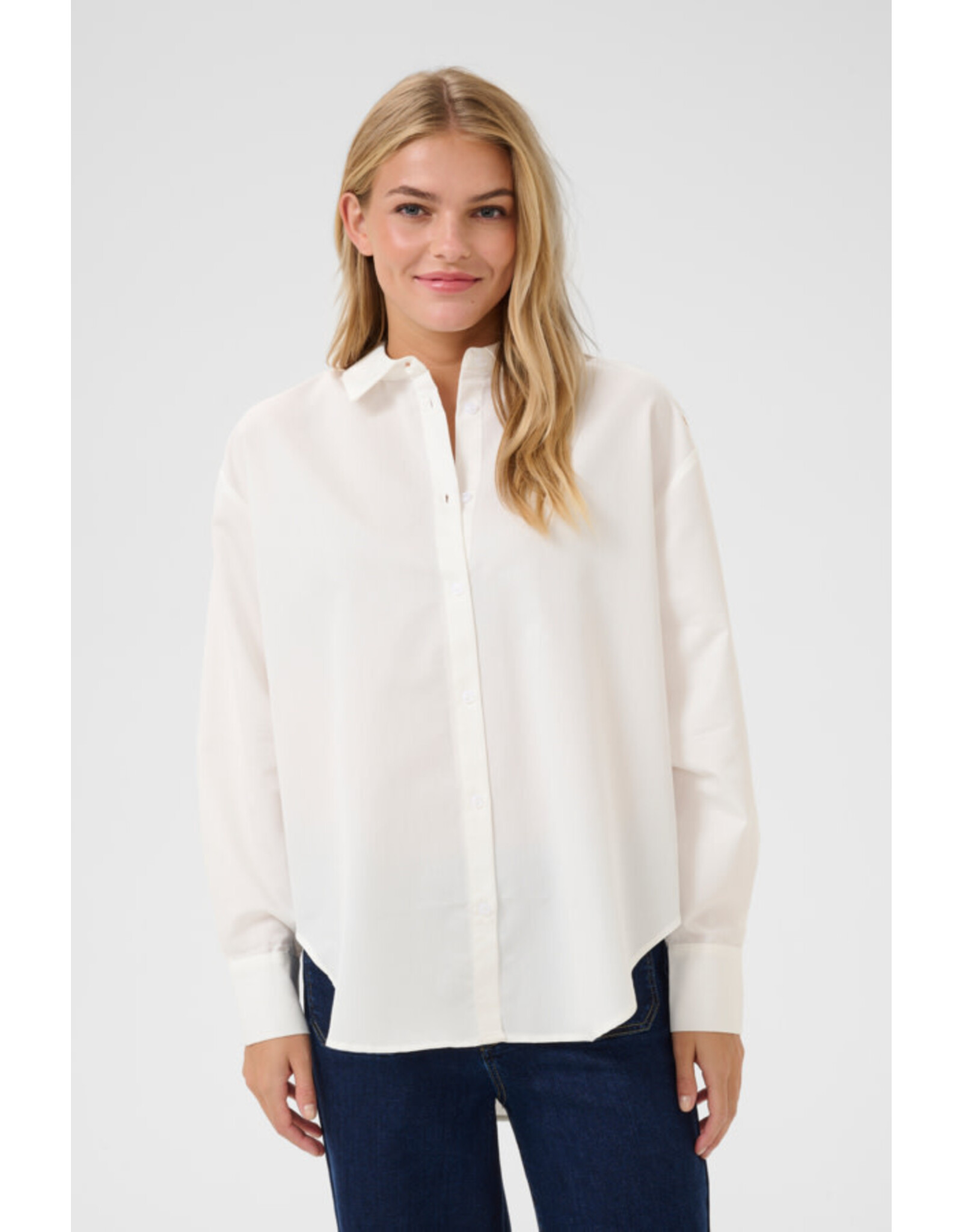 Kaffe Kaffe - Selma Shirt (Chalk)