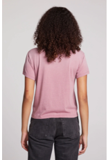 Chaser Chaser - New York Dolls Script Logo Crewneck Tee (Faded Mauve Rose)