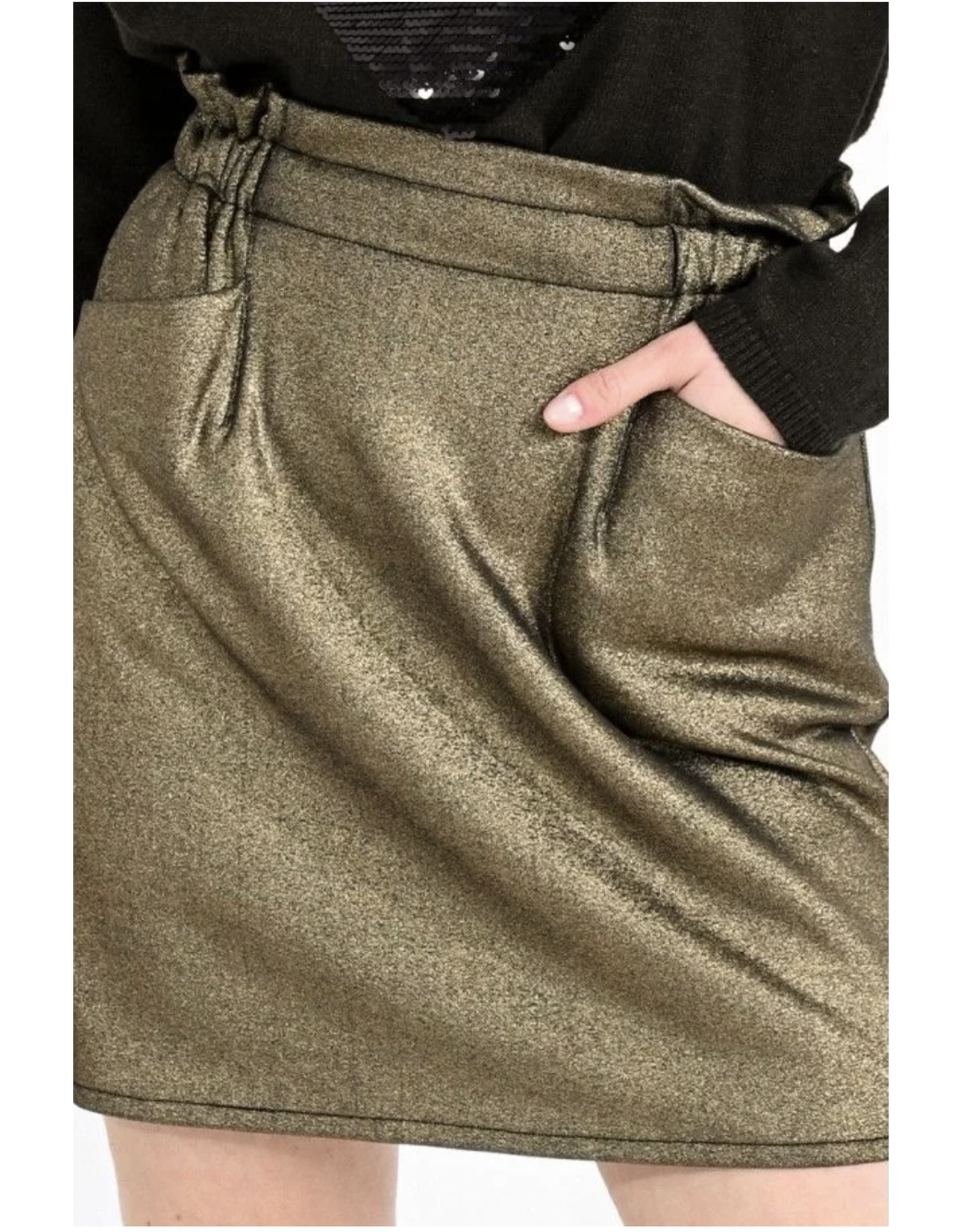 Molly Bracken Molly Bracken - Metallic mini skirt (gold)