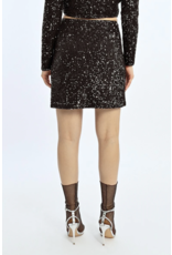 Molly Bracken Molly Bracken - Sequin Mini Skirt (Black)