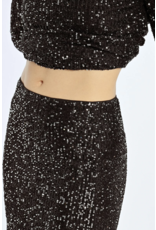 Molly Bracken Molly Bracken - Sequin Mini Skirt (Black)