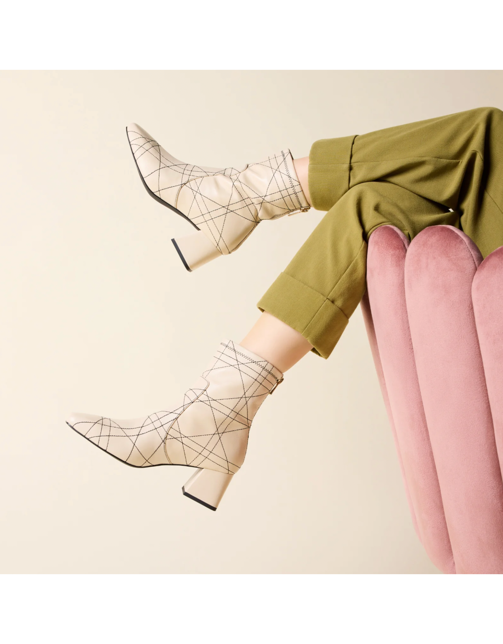 Django and Juliette Django & Juliette - Vian (Cream - Black stitch leather)
