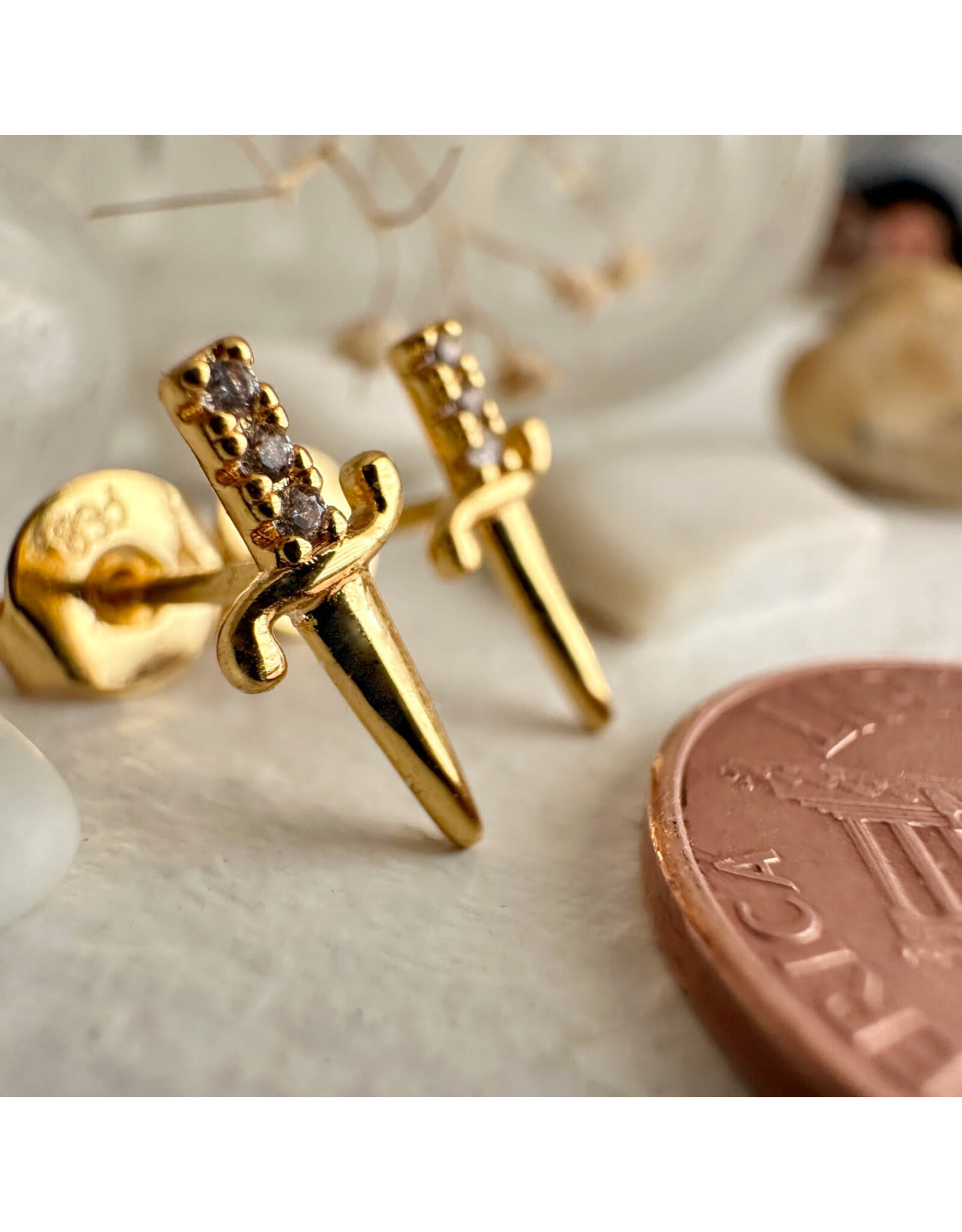 Pika & Bear Pika & Bear - "Bruté" Dagger Stud Earrings