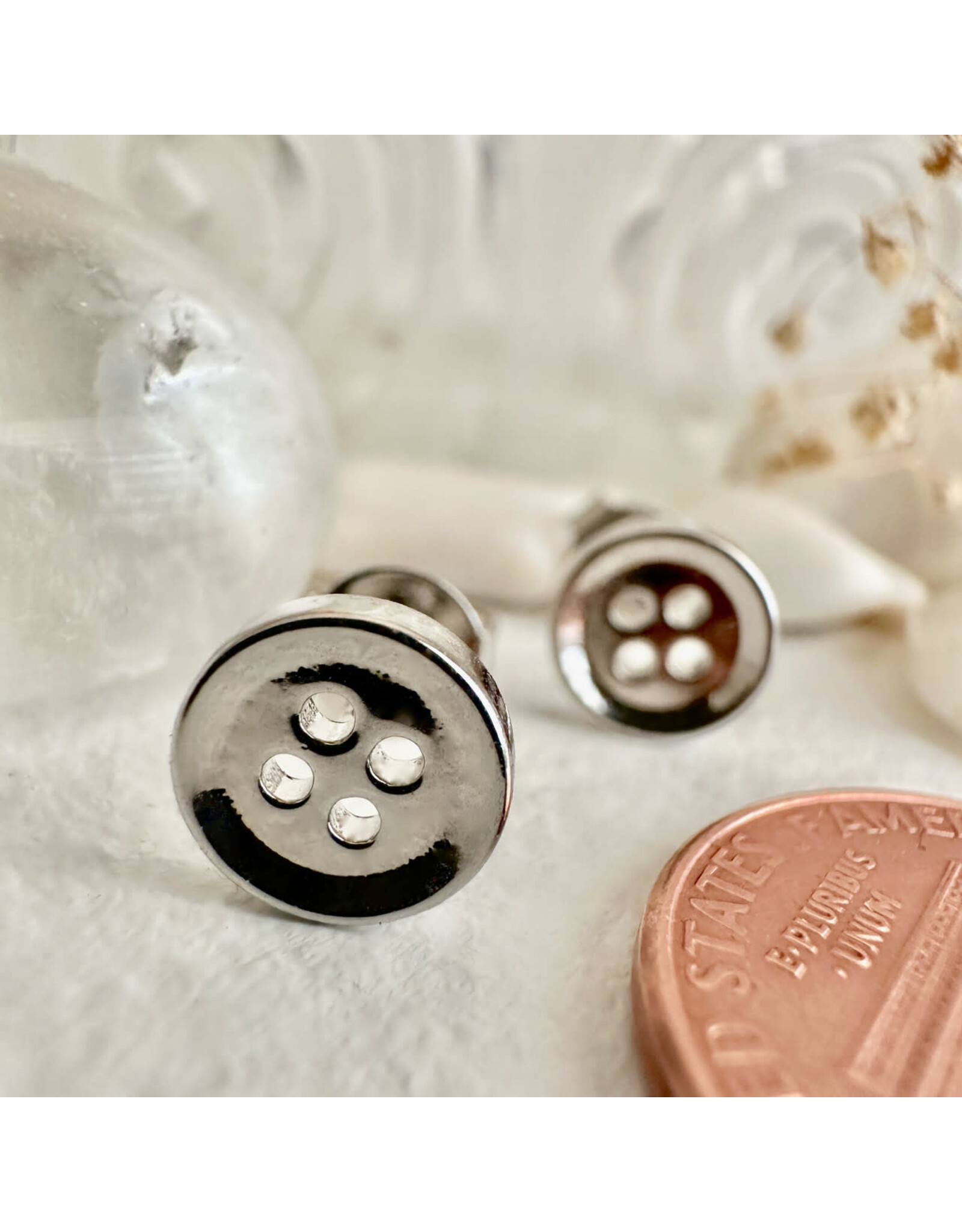 Pika & Bear Pika & Bear - "Notion" Button Stud Earrings