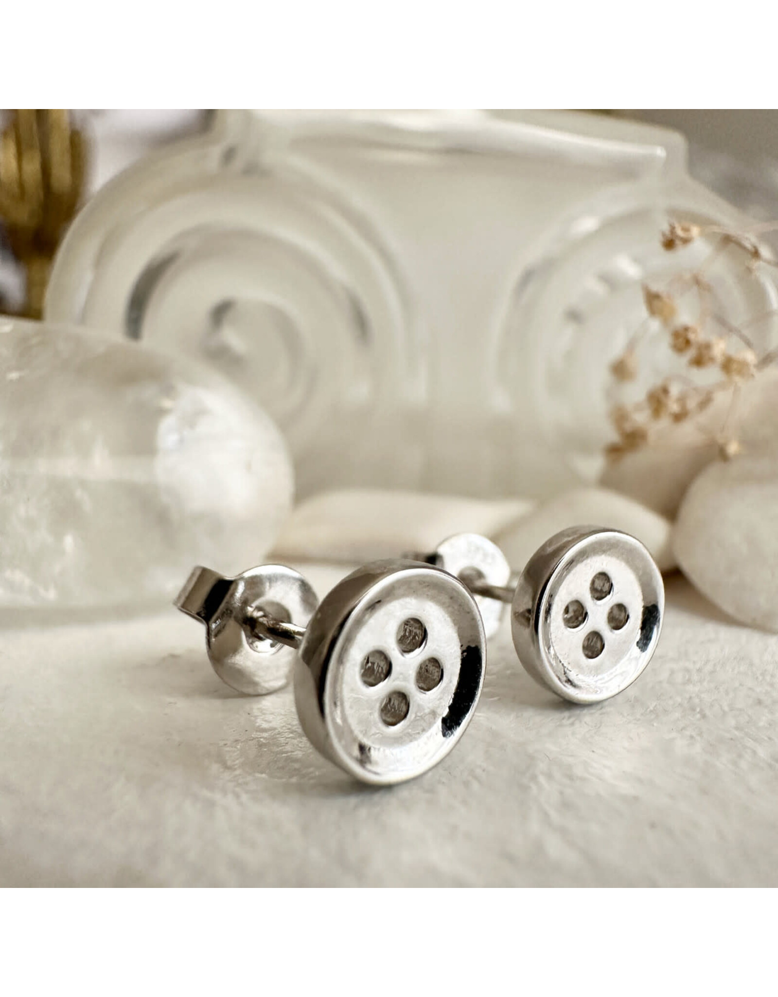 Pika & Bear Pika & Bear - "Notion" Button Stud Earrings