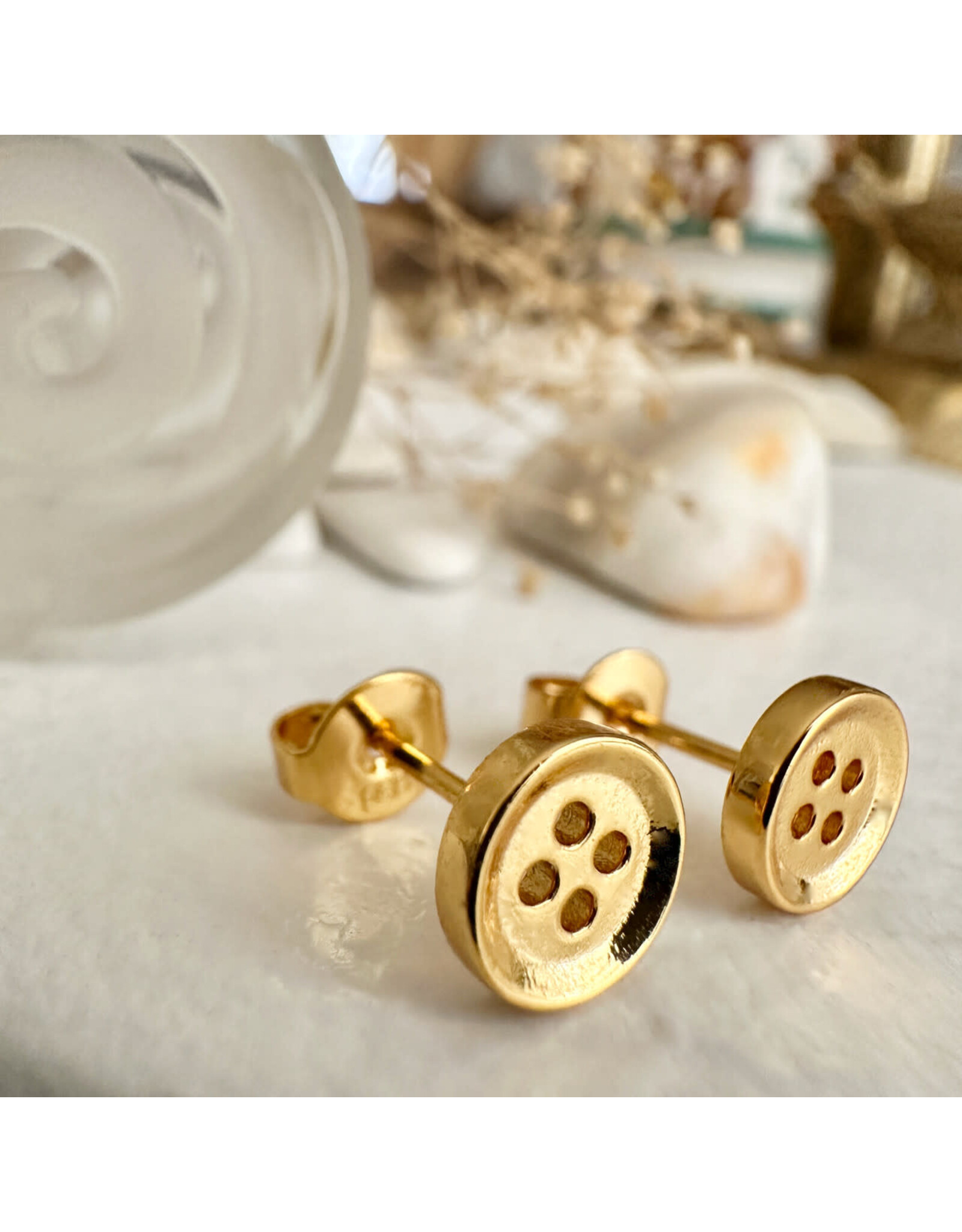 Pika & Bear Pika & Bear - "Notion" Button Stud Earrings