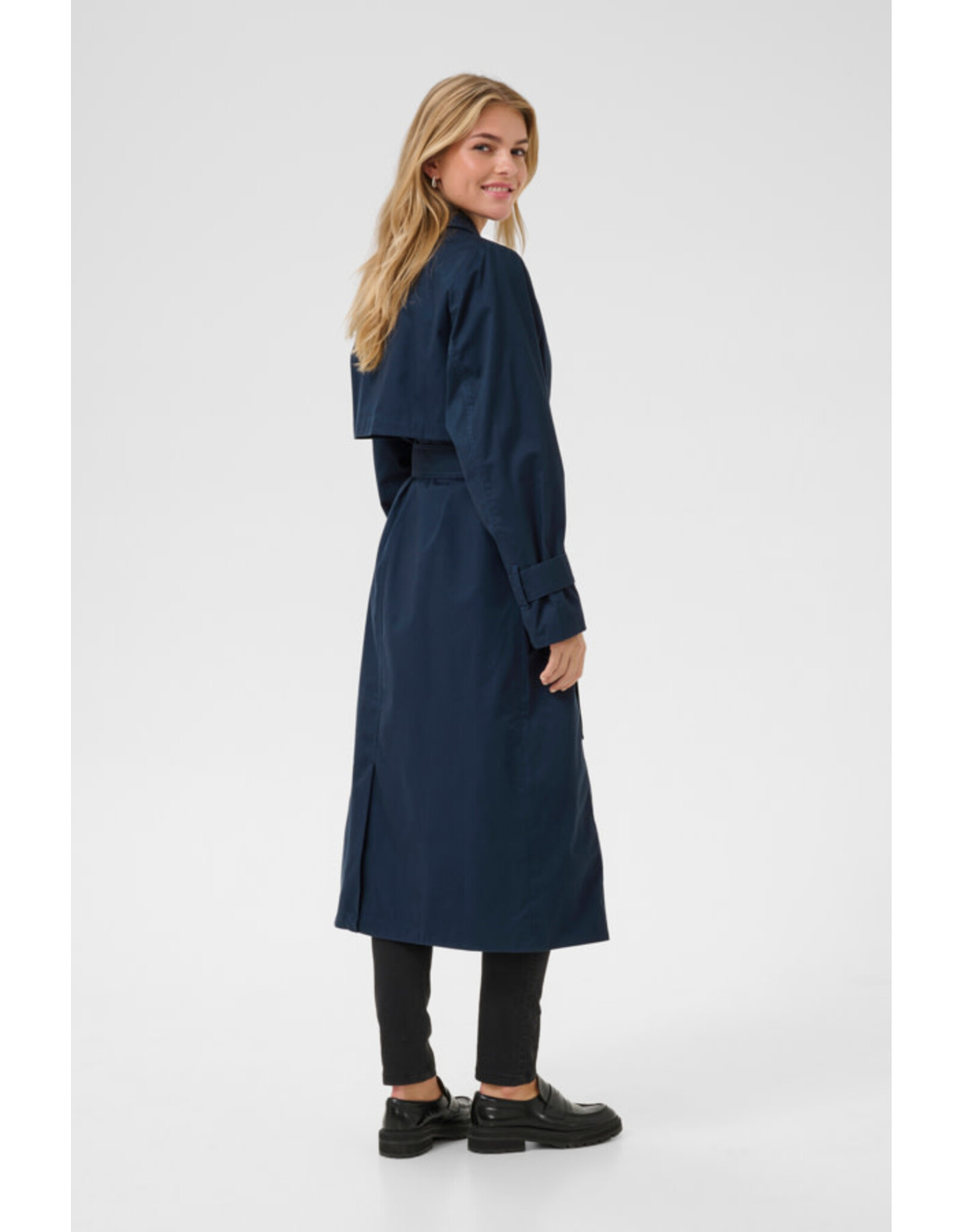 Kaffe Kaffe - Patricia Trench Coat (Midnight Marine)