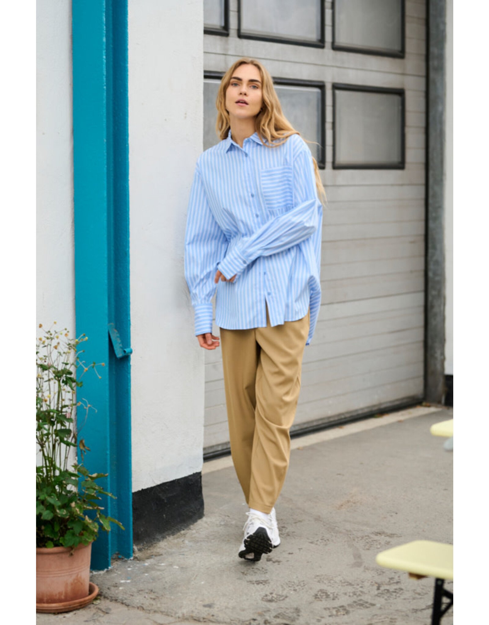 Kaffe Kaffe - Mackie Shirt (Blue / White Stripe)