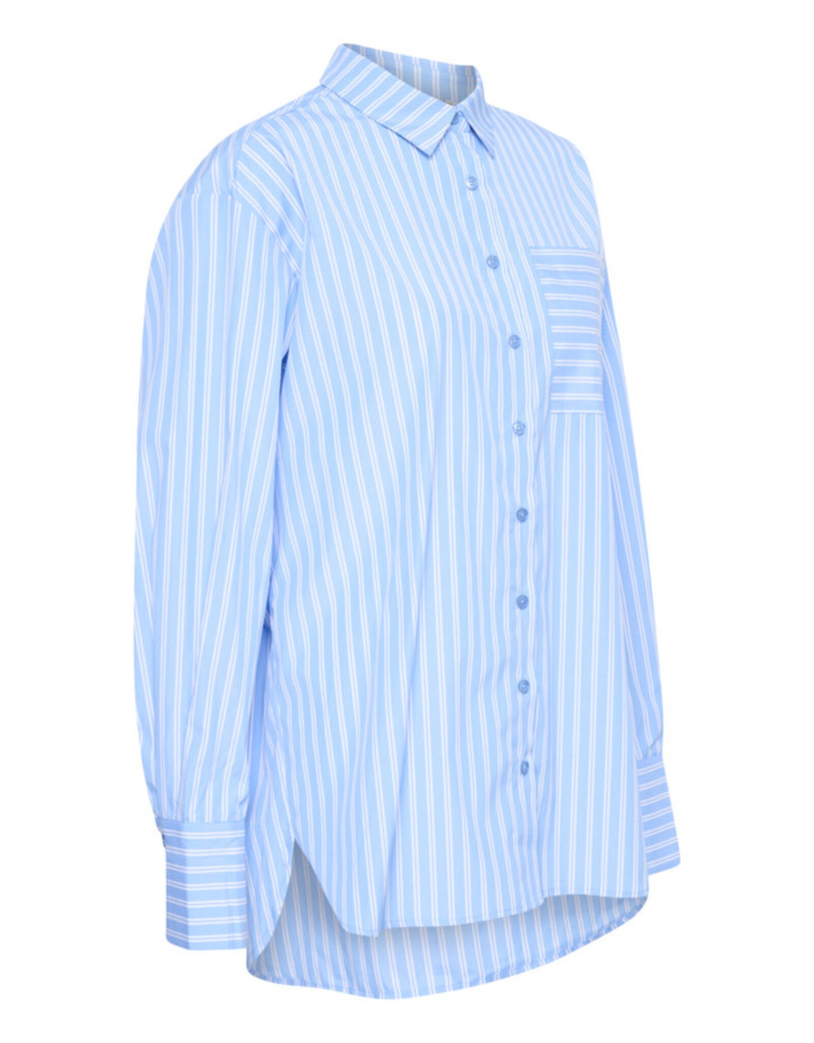 Kaffe Kaffe - Mackie Shirt (Blue / White Stripe)