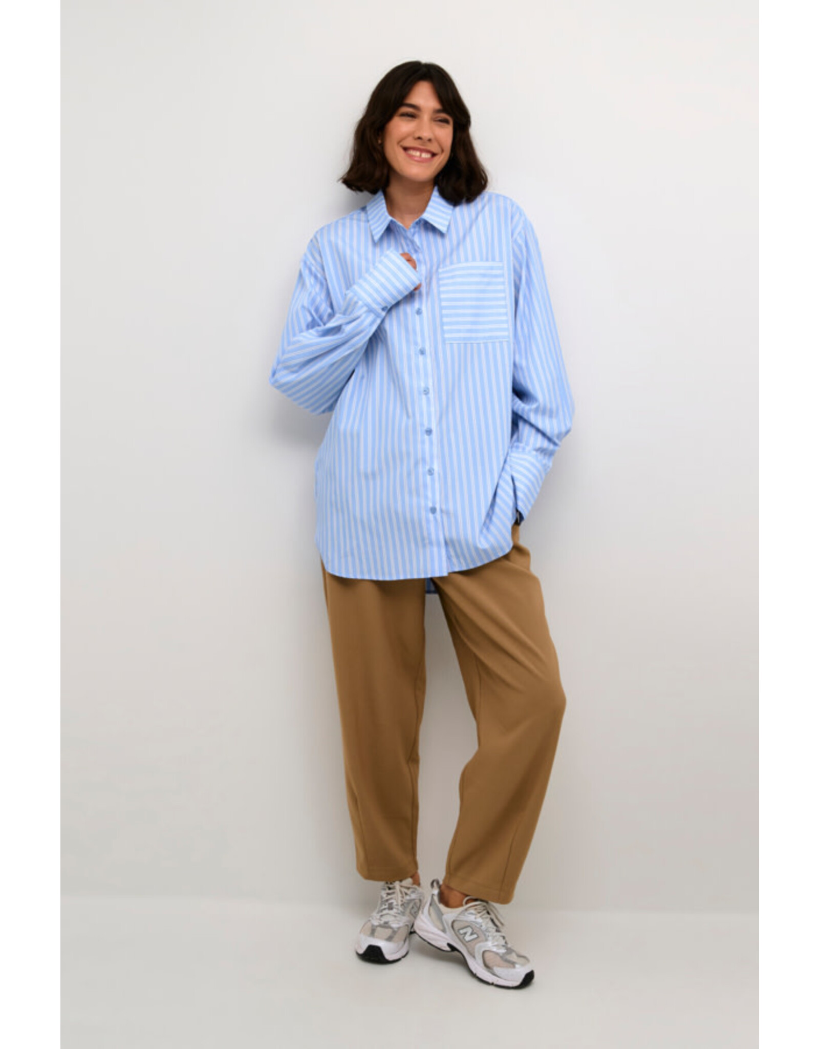 Kaffe Kaffe - Mackie Shirt (Blue / White Stripe)