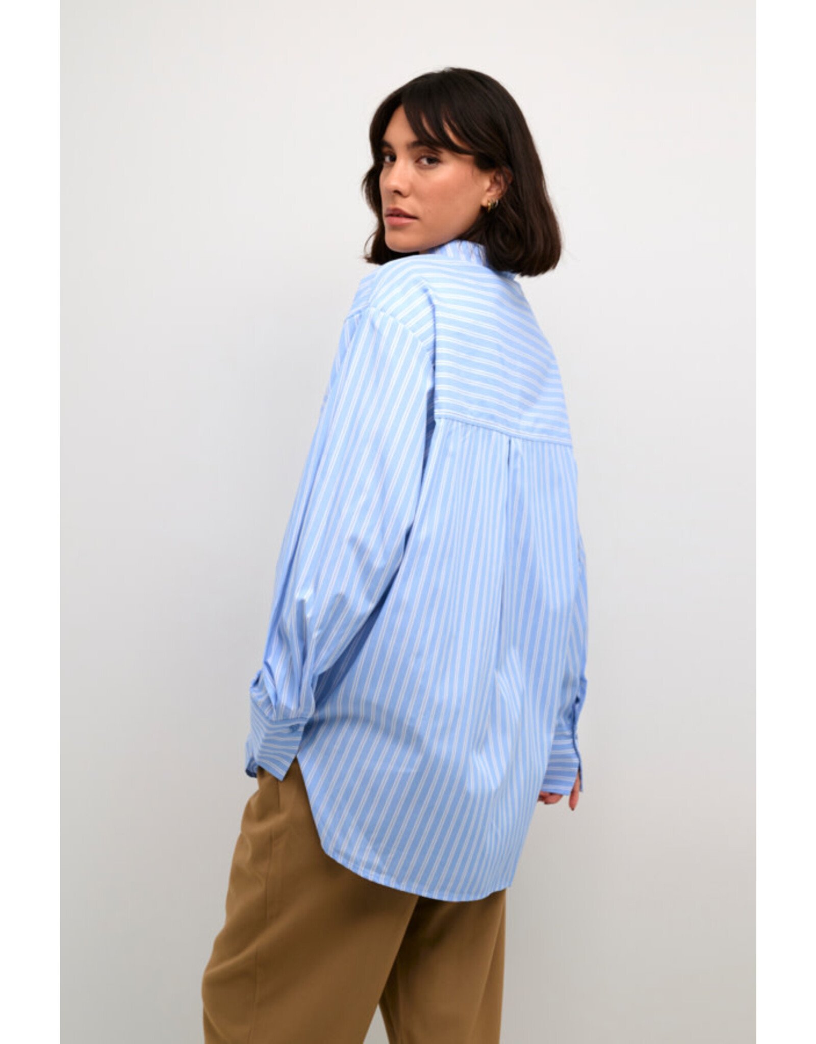 Kaffe Kaffe - Mackie Shirt (Blue / White Stripe)