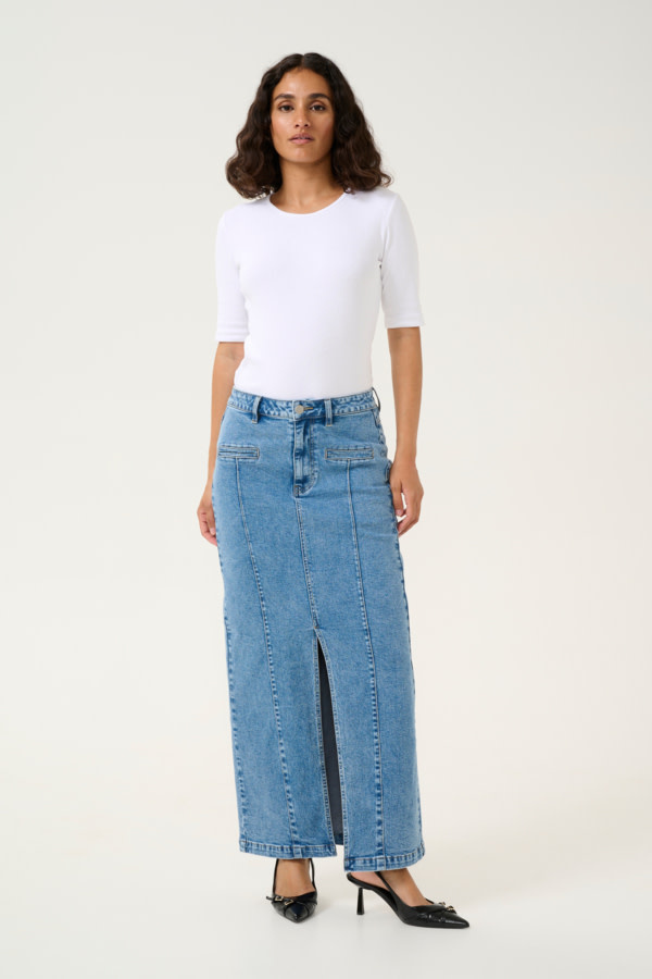 Kaffe - Throa Denim Skirt (Medium Blue) - Luna Blue