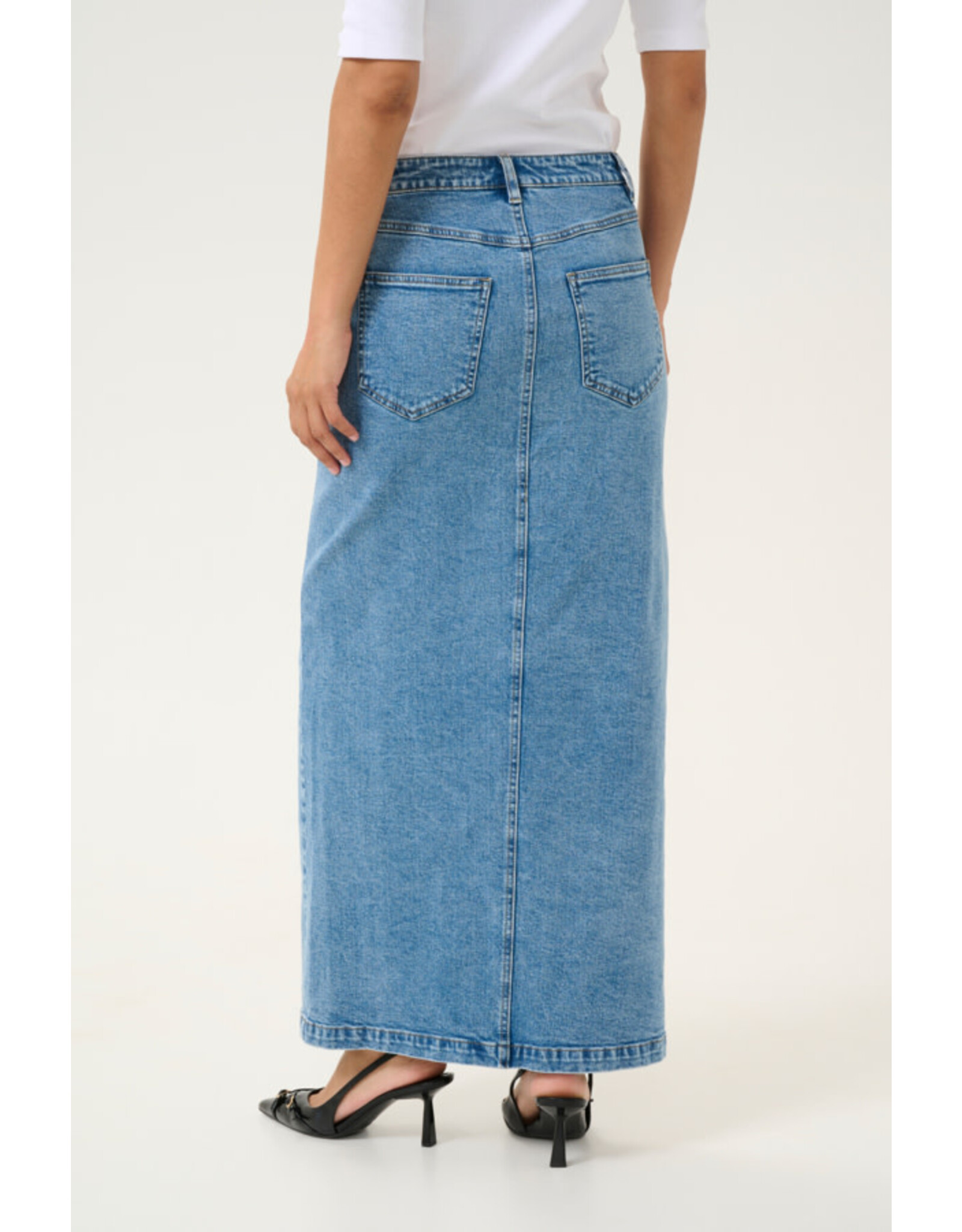 Kaffe Kaffe - Throa Denim Skirt (Medium Blue)