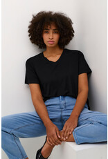 Kaffe Kaffe - Frida V neck tee (Black Deep)