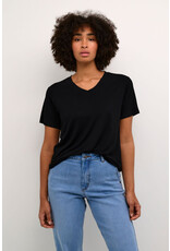 Kaffe Kaffe - Frida V neck tee (Black Deep)