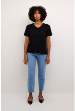 Kaffe Kaffe - Frida V neck tee (Black Deep)