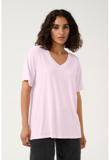 Kaffe Kaffe - Frida V neck tee (Lilac Snow)