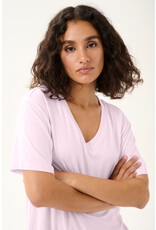 Kaffe Kaffe - Frida V neck tee (Lilac Snow)