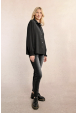 Molly Bracken Molly Bracken - Long Sleeve Blouse with Smocked Cuffs (Black)