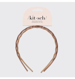 kitsch Kitsch - Recycled Plastic Zig Zag Headband 2pc - Neutral