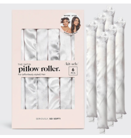 kitsch Kitsch - Satin Heatless Pillow Rollers 6pc (Soft Marble)