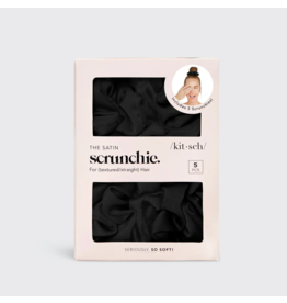 kitsch Kitsch - Satin Sleep Scrunchies (5pc - Assorted - Blk)
